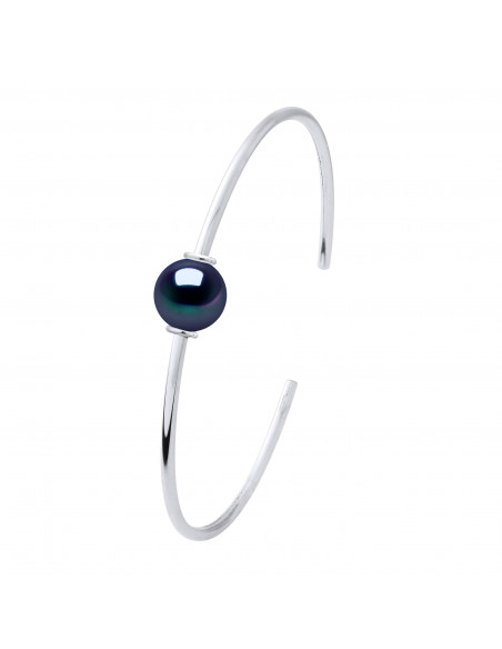 Bracelet Jonc Perle de Culture Ronde 9 mm en Argent 925