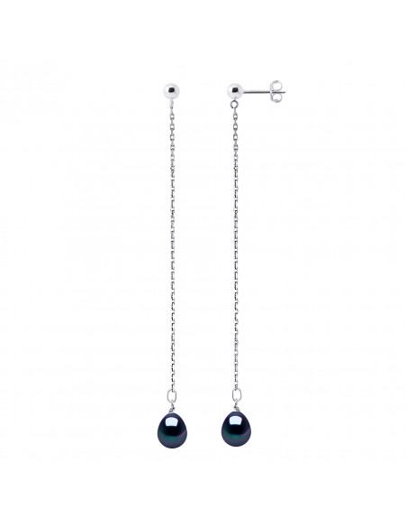 Boucles d'Oreilles Pendantes Perles de Culture - 4 Coloris Disponibles - Argent 925