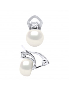 Boucles d'Oreilles CLIP Perles de Culture en Argent 925...