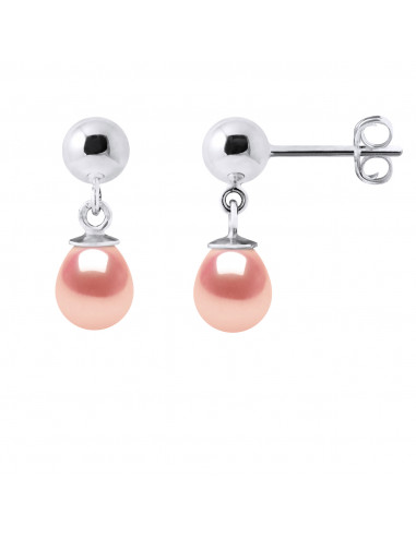 Boucles d'Oreilles Pendantes Perles Poires 6-7...