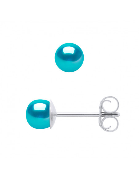 Boucles d'Oreilles Perles de Culture 4-5 mm - 5 Coloris Disponibles - Argent 925 - MARIE