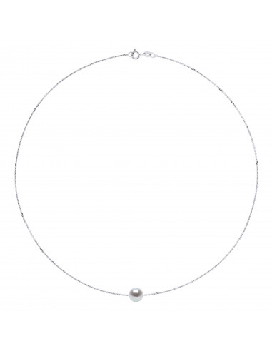 Collier Chaine Perle de Culture Ronde 8 mm en...