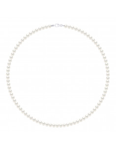 Collier Rang de Perles Semi Rondes 6 mm - 2 Coloris -...