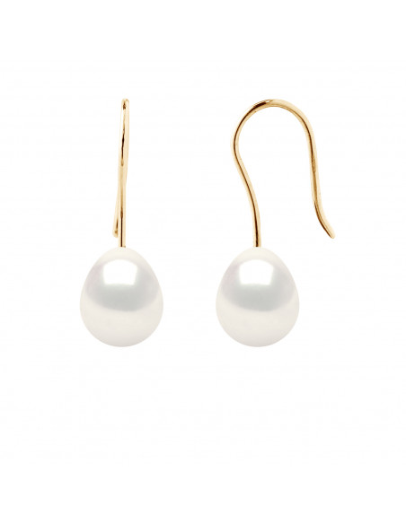 Boucles d'Oreilles Pendantes en Or et Perles de Culture Poires - 4 Coloris - ZAHRA