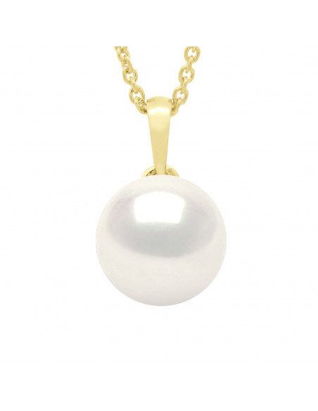 Pendentif en Or 750 Millièmes (18 Carats) et Perle de Culture 9-10 mm