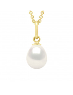 Pendentif en Or et Perle de Culture 7 mm - LUNA