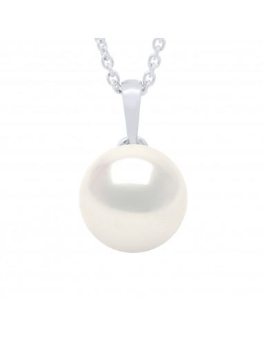 Collier Perle de Culture Bouton - 2 Coloris -...