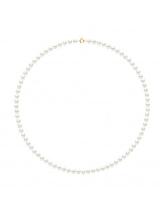 Collier Fermoir Or et Perles de Culture Rondes 5-6 mm