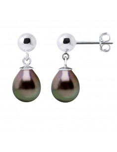 Boucles d'Oreilles Pendantes en Argent 925 et Perles de...
