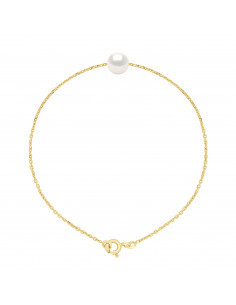 Bracelet en Or Jaune ou en Or Blanc - Perle de Culture...