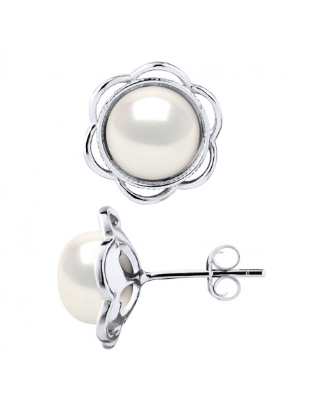 Boucles d'Oreilles Perles de Culture en Argent 925
