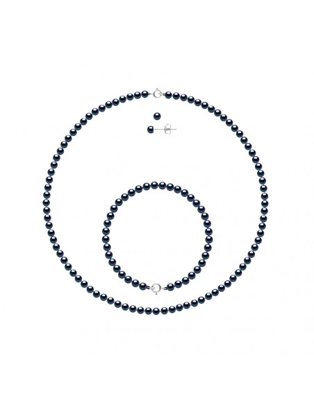 Colliers, Bracelets et Boucles d'Oreilles Perles de Culture et Argent 925 - 8 Coloris disponibles