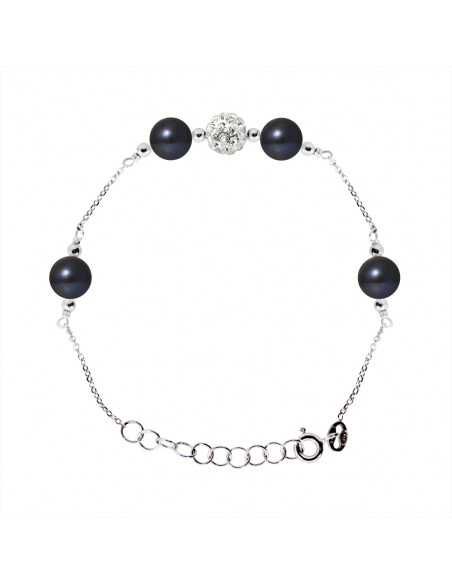 Bracelet Perle de Culture et Cristal Préciosa - 2 Coloris - Argent 925