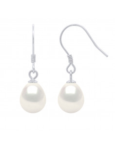 Boucles d'Oreilles Pendantes Perles de Culture Poires - 4...