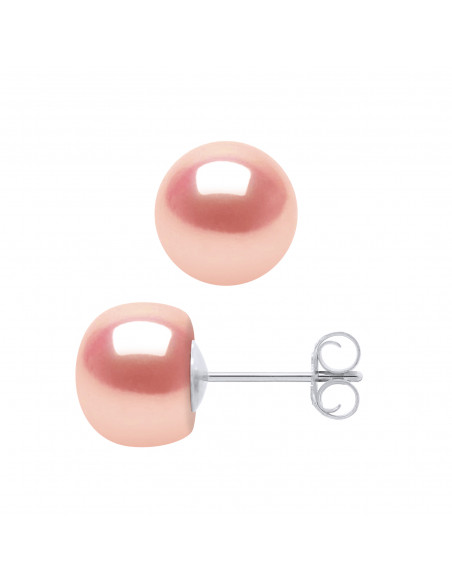 Boucles d'Oreilles Perles de Culture 8-9 mm - 5 Coloris Disponibles - Argent 925
