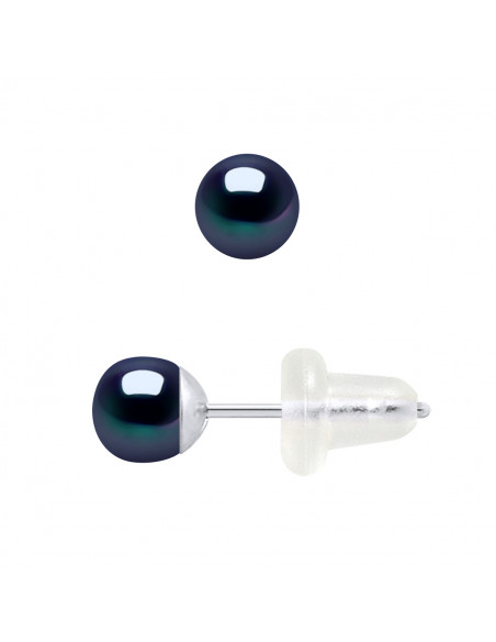 Boucles d'Oreilles en Or et Perles de Culture 4 mm - 6 Coloris