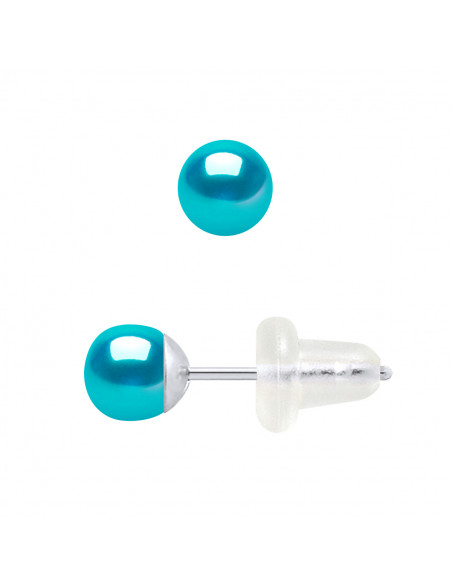 Boucles d'Oreilles en Or et Perles de Culture 4 mm - 6 Coloris