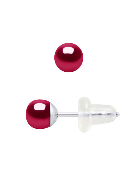 Boucles d'Oreilles en Or et Perles de Culture 4 mm - 6 Coloris