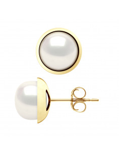 Boucles d'Oreilles en Or et Perles de Culture 10 mm - 2...