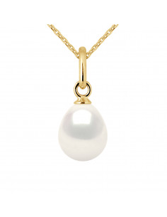 Pendentif en Or et Perle de Culture 7 mm - 2 Coloris