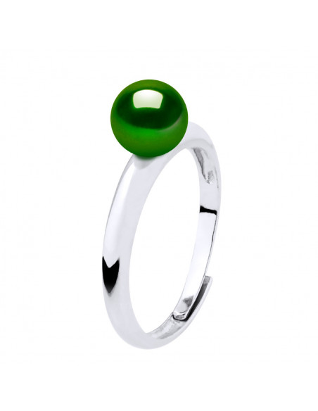 Bague Jonc en Argent 925 et Perle de Culture 6 mm - 3 Coloris