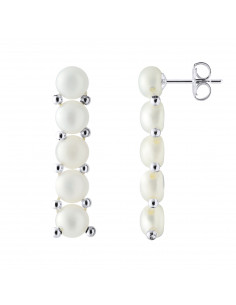 Boucles d'Oreilles Perle de Culture 4 mm