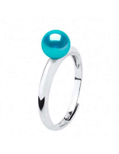 Bague Jonc en Argent 925 et Perle de Culture 6 mm - 3 Coloris