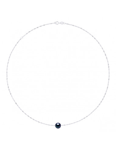 Collier Chaîne Singapour en Argent 925 et Perle...