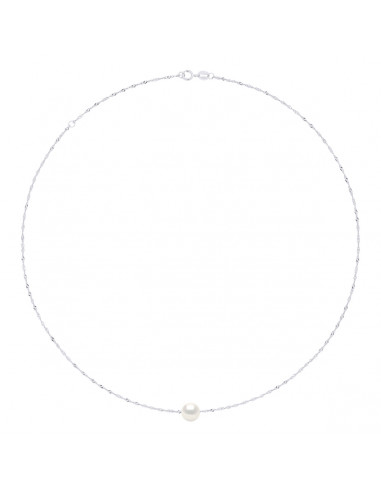 Collier Chaîne Singapour en Argent 925 et Perle...