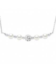 Collier Perles de Culture 6 mm et Cristal Preciosa - 4...