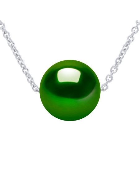 Collier Chaine Perle de Culture Ronde 8 mm en Argent 925 - 5 Coloris