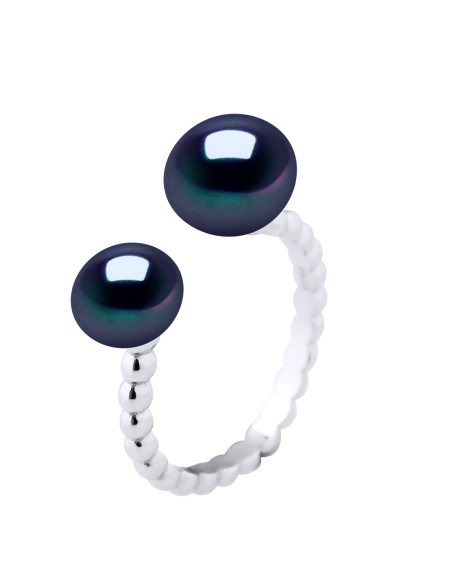 Bague Duo Perles de Culture 5 - Argent 925