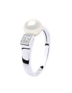 Bague Duo Perles de Culture 8-9 mm en Argent 925