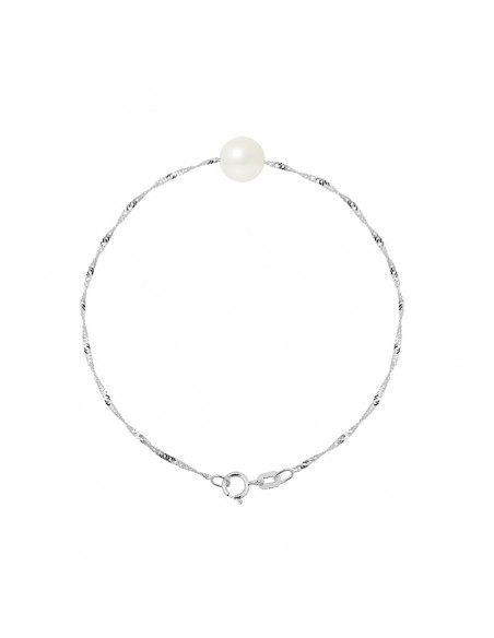 Bracelet Chaîne en Or et Perle de Culture 8-9 mm - 4 Coloris