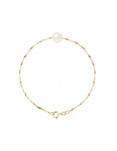 Bracelet Chaîne en Or et Perle de Culture 8-9 mm - 4 Coloris