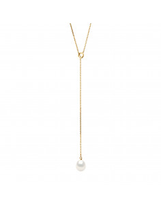 Collier Lasso en Or et Perle de Culture Poire 6-7 mm