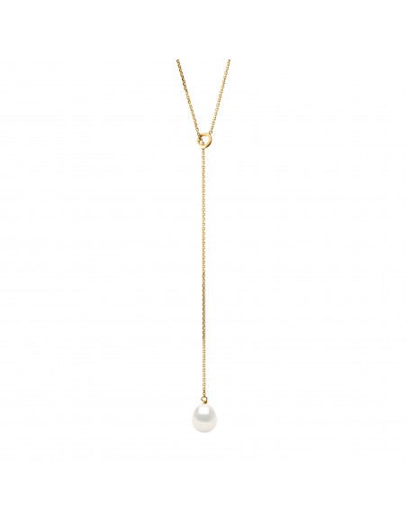 Collier Lasso en Or et Perle de Culture Poire 6-7 mm