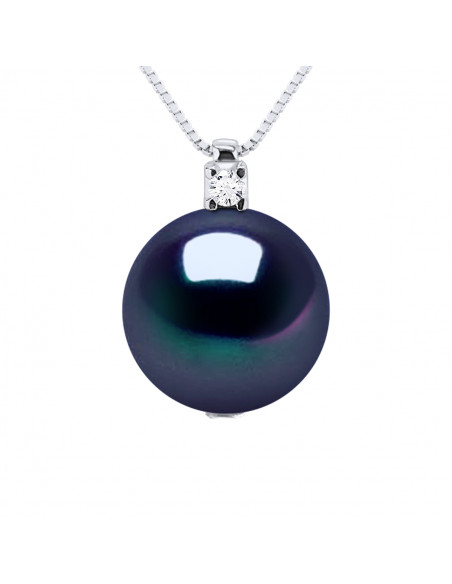 Collier en Or et Diamant Perle de Culture 10 mm - 2 Coloris