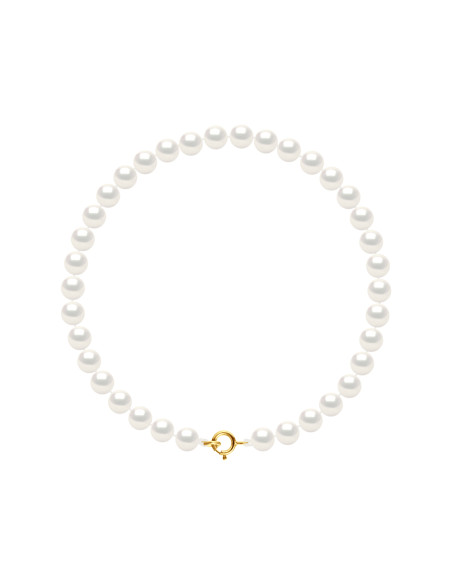 Bracelet Fermoir Or et Perles de Culture Rondes 5-6 mm