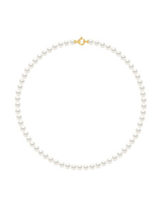 Collier Rang de Véritables Perles d'Eau Douce Semi Rondes...