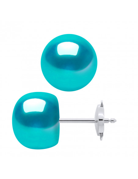 Boucles d'Oreilles Sécurité en Or et Perles de Culture 10 mm - 3 Coloris