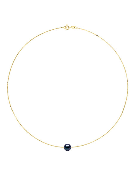 Collier Véritable Perle de Culture d'Eau Douce Ronde 8-9 mm