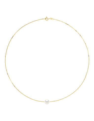 Collier Véritable Perle de Culture d'Eau Douce...