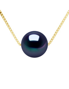 Collier Véritable Perle de Culture d'Eau Douce Ronde 8-9  mm