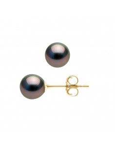 Boucles d'Oreilles en Or et Perles de Culture de Tahiti...