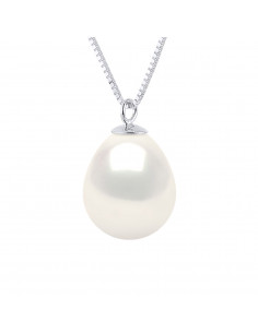 Collier Perle de Culture Poire 9 mm en Argent 925
