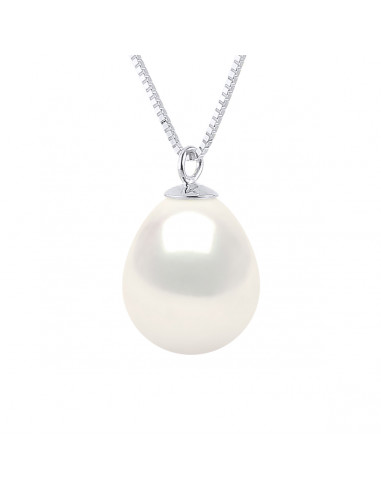 Collier Perle de Culture Poire 9 mm en Argent 925