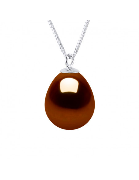 Collier Perle de Culture Poire 9 mm en Argent 925