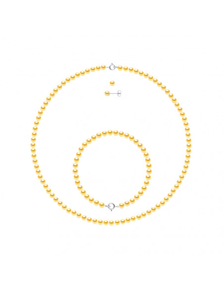 Colliers, Bracelets et Boucles d'Oreilles Perles de Culture et Argent 925 - 8 Coloris disponibles