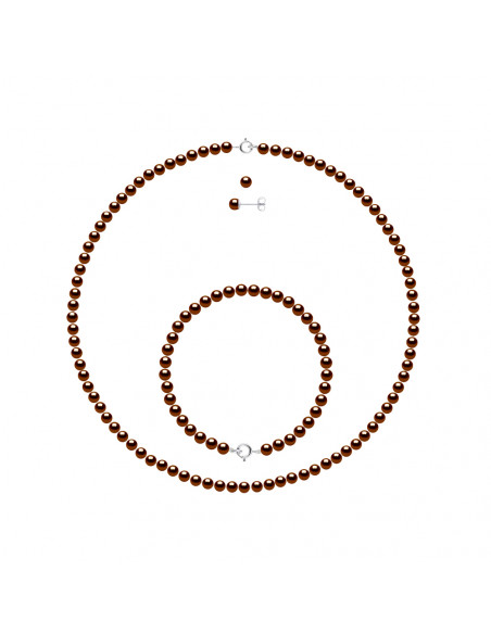 Colliers, Bracelets et Boucles d'Oreilles Perles de Culture et Argent 925 - 8 Coloris disponibles